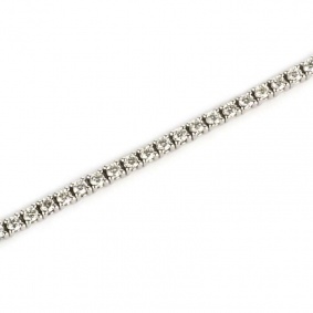 18k White Gold Diamond Line Bracelet 1.78ct G/VS